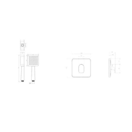 شیر حمام توکار شودر مدل تاین تیپ 2 - ABS