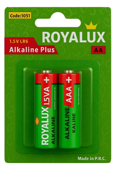 PBT3304-C5-I1 باتری قلمی رویالوکس مدل Alkaline Plus دو عددی - تصویر 1