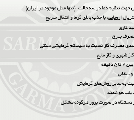 هیتر سرامیکی مدیوم گرما نوین مدل GRM