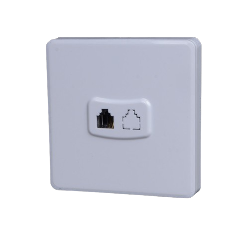 PKH76776-C0-I1 سوکت تلفن خیام مدل لوکس سفید (2 پورت) - تصویر 1