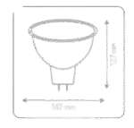 لامپ هالوژن 7 وات نوریکس - سوزنی - تصویر 2