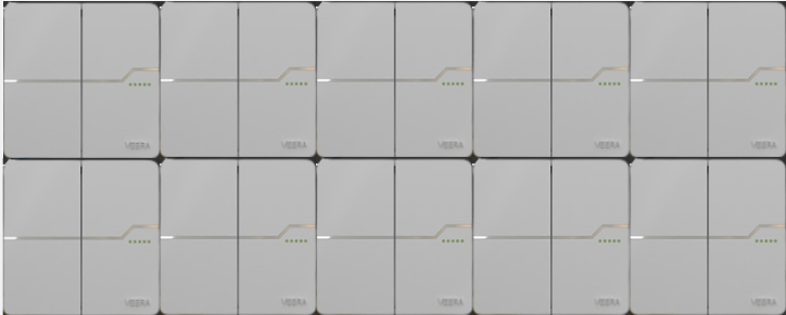 PVERA298-C0-I1 کلید دوپل ویرا مدل T2 سفید(5 و 10 عددی) - تصویر 1