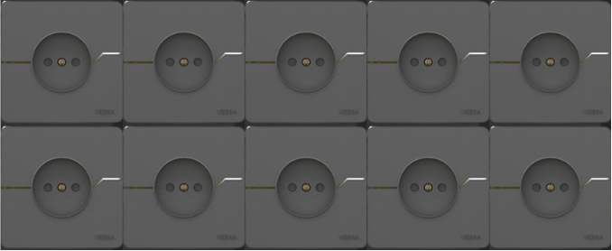 PVERAT653-C1-I1 پریز محافظ دار ویرا مدل T2 نوک مدادی(5 و 10 عددی) - تصویر 1