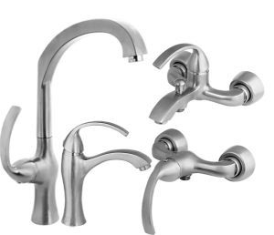 ست شیرآلات البرز روز مدل کلوین استیل