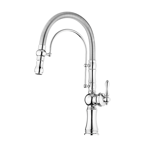 chrome-faucet-spring sinkmixer-kaviantaps-arnika-w=500h=500mode=max شیر ظرفشویی فنری کاویان مدل آرنیکا کروم