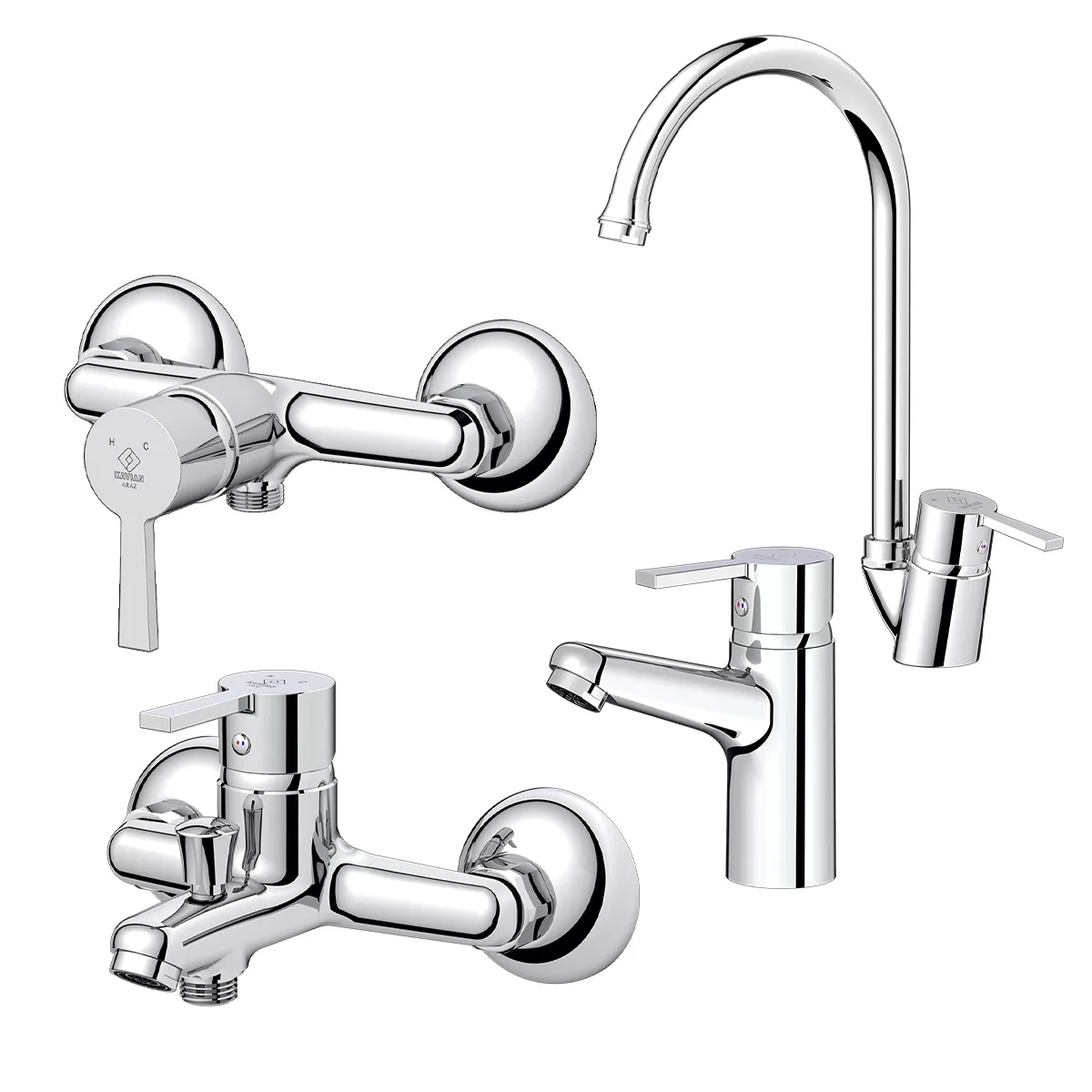 kavian-faucet-chrome-araz-jpg ست شیرآلات کاویان مدل آراز کروم