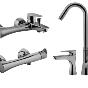 ست شیرآلات البرز روز مدل کارن استیل