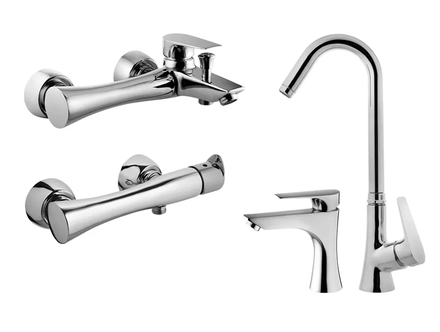 ست-شیرآلات-البرز-روز-مدل-کارن ست شیرآلات البرز روز مدل کارن کروم