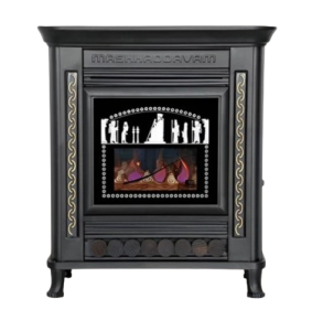 شومینه گازی مشهد دوام مدل 750 پایه دار مشکی