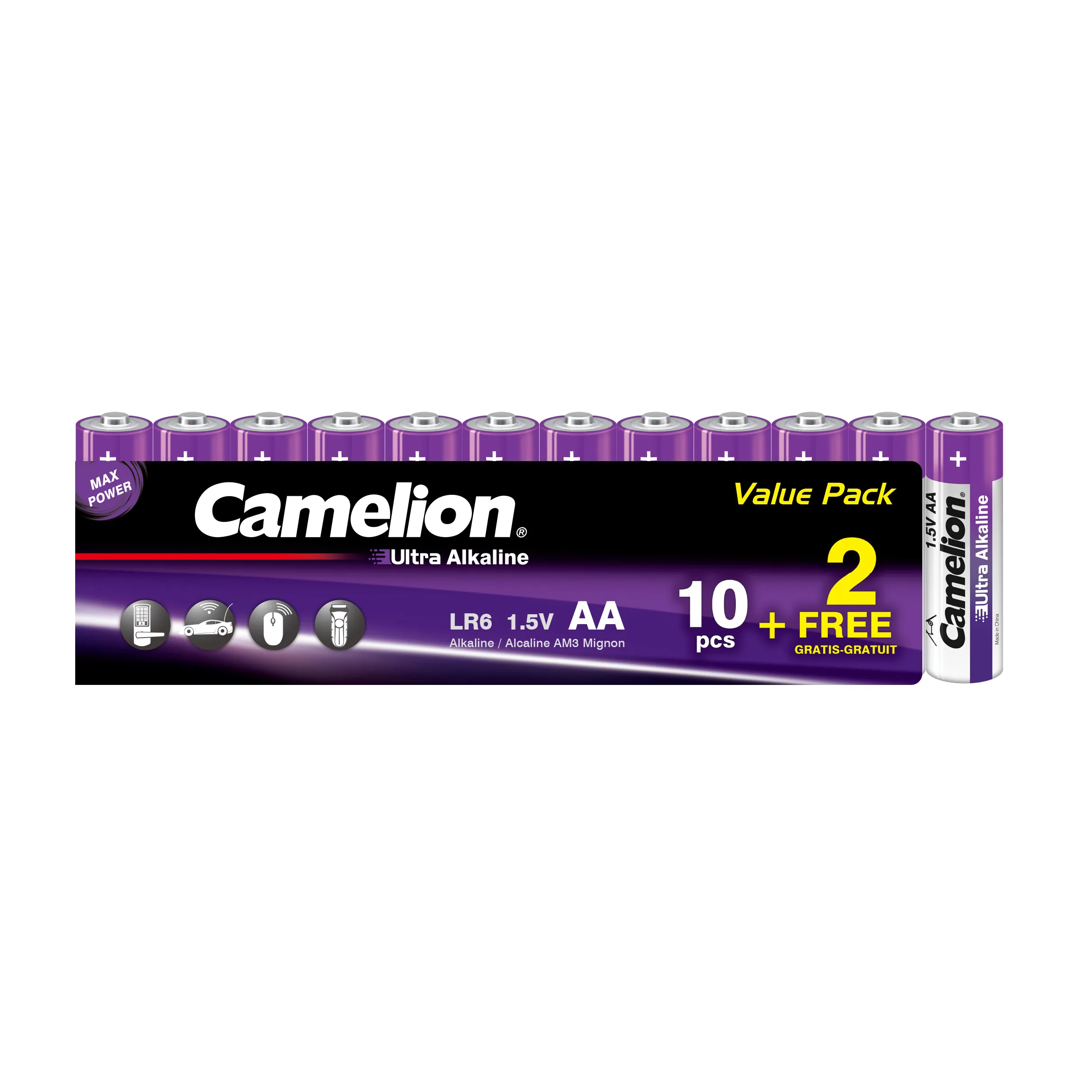 AA-102-1 باتری قلمی کملیون اولترا آلکالاین شیرینک 12 عددی