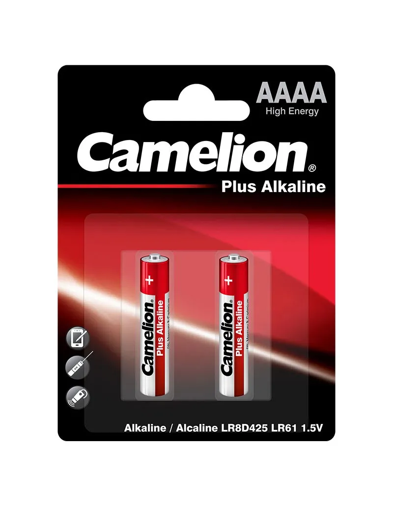Plus-Alkaline-Batteries-aaaa-2 باتری سایز AAAA کملیون Plus Alkaline کارتی 2 عددی مدل LR8D425-BP2