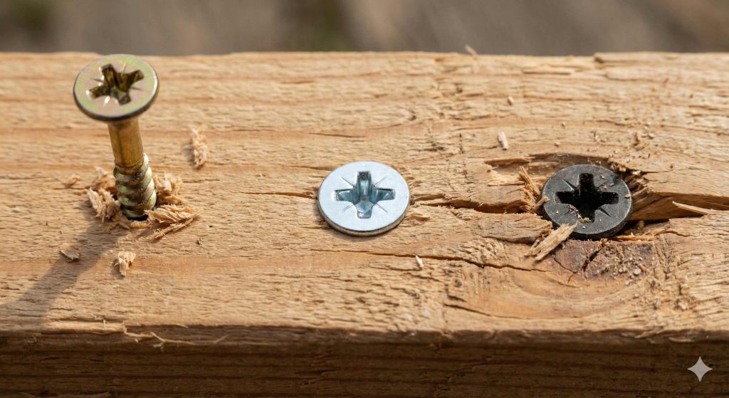 مقایسه تنظیم صحیح و غلط گشتاور دریل شارژی؛ تاثیر گشتاور زیاد بر ترک خوردن چوب