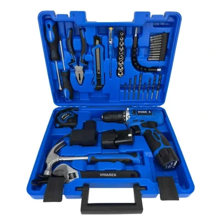 کیت دریل شارژی ویوارکس 12 ولت 40 پارچه دو باتری مدل VR1240-CDK