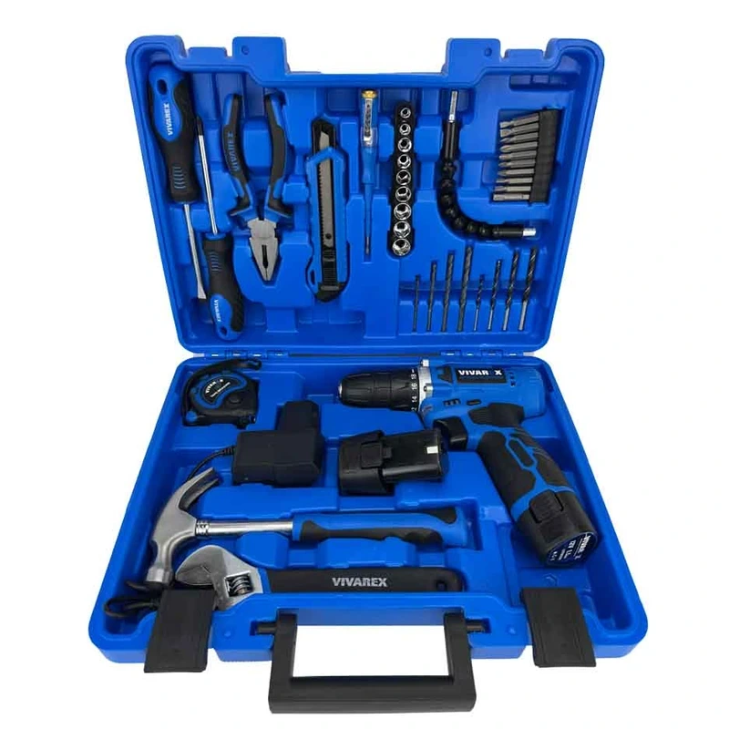 کیت دریل شارژی ویوارکس 12 ولت 40 پارچه دو باتری مدل VR1240-CDK