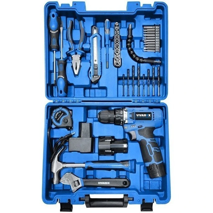کیت دریل شارژی ویوارکس 12 ولت 40 پارچه دو باتری مدل VR1240-CDK
