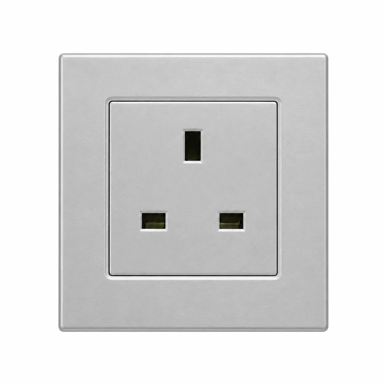 پریز برق BS-1363 انگلیسی خیام الکتریک مدل آرام نقره ای