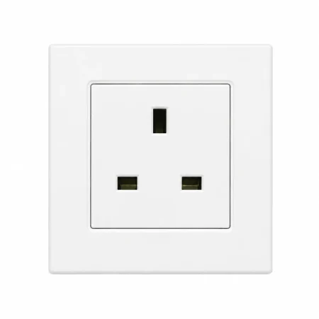 پریز برق BS-1363 انگلیسی خیام الکتریک مدل آرام سفید