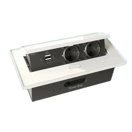 پریز کابینتی 2 پریز + Type C + USB ویرا الکتریک