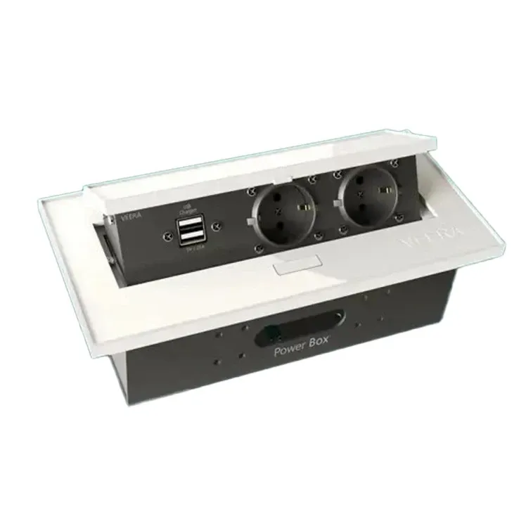 پریز کابینتی 2 پریز + Type C + USB ویرا الکتریک