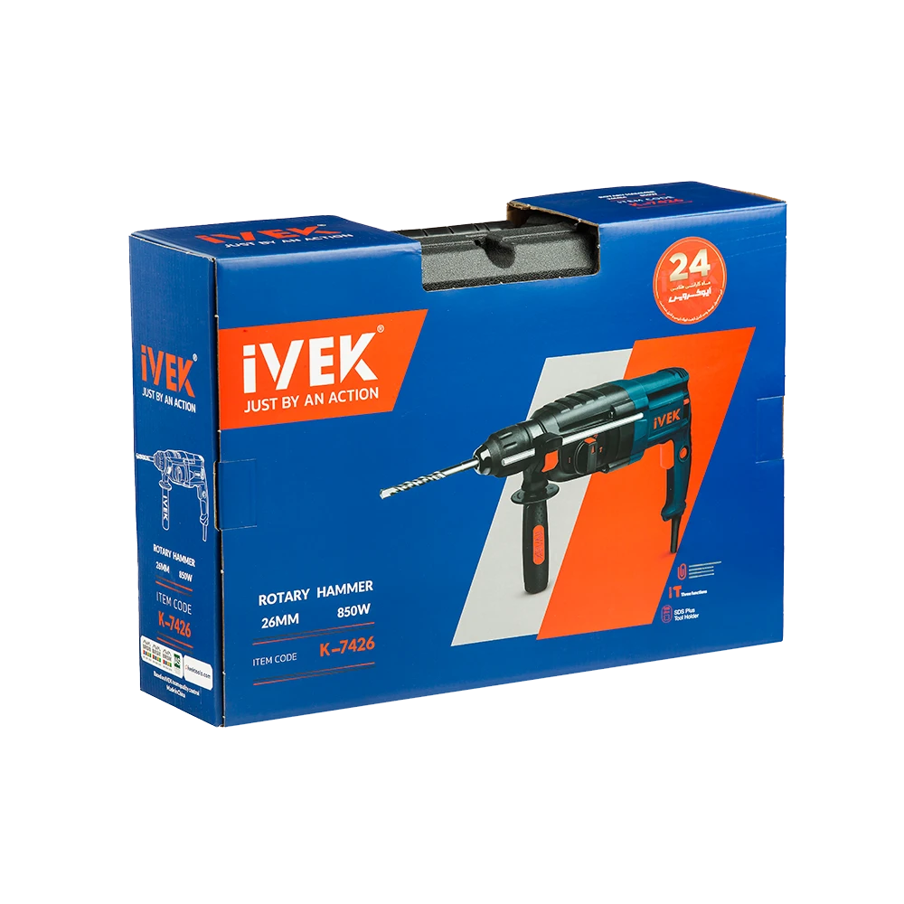 بتن کن 26 میلی‌متر 850 وات ایوک مدل K-7426
