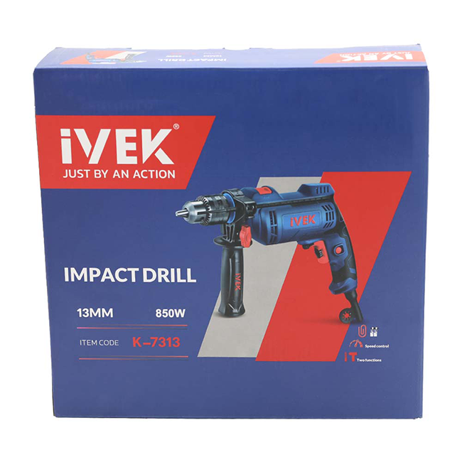 دریل 13 میلی‌متر چکشی 850 وات ایوک مدل K-7313