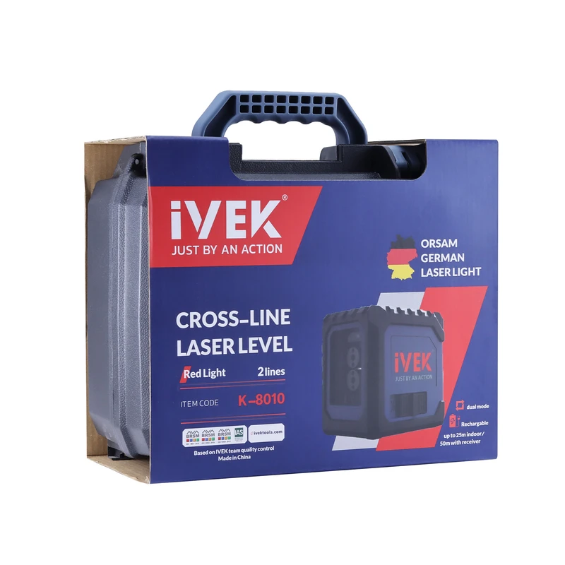 کیت تراز لیزری 2 خط نور قرمز ایوک مدل K-8010