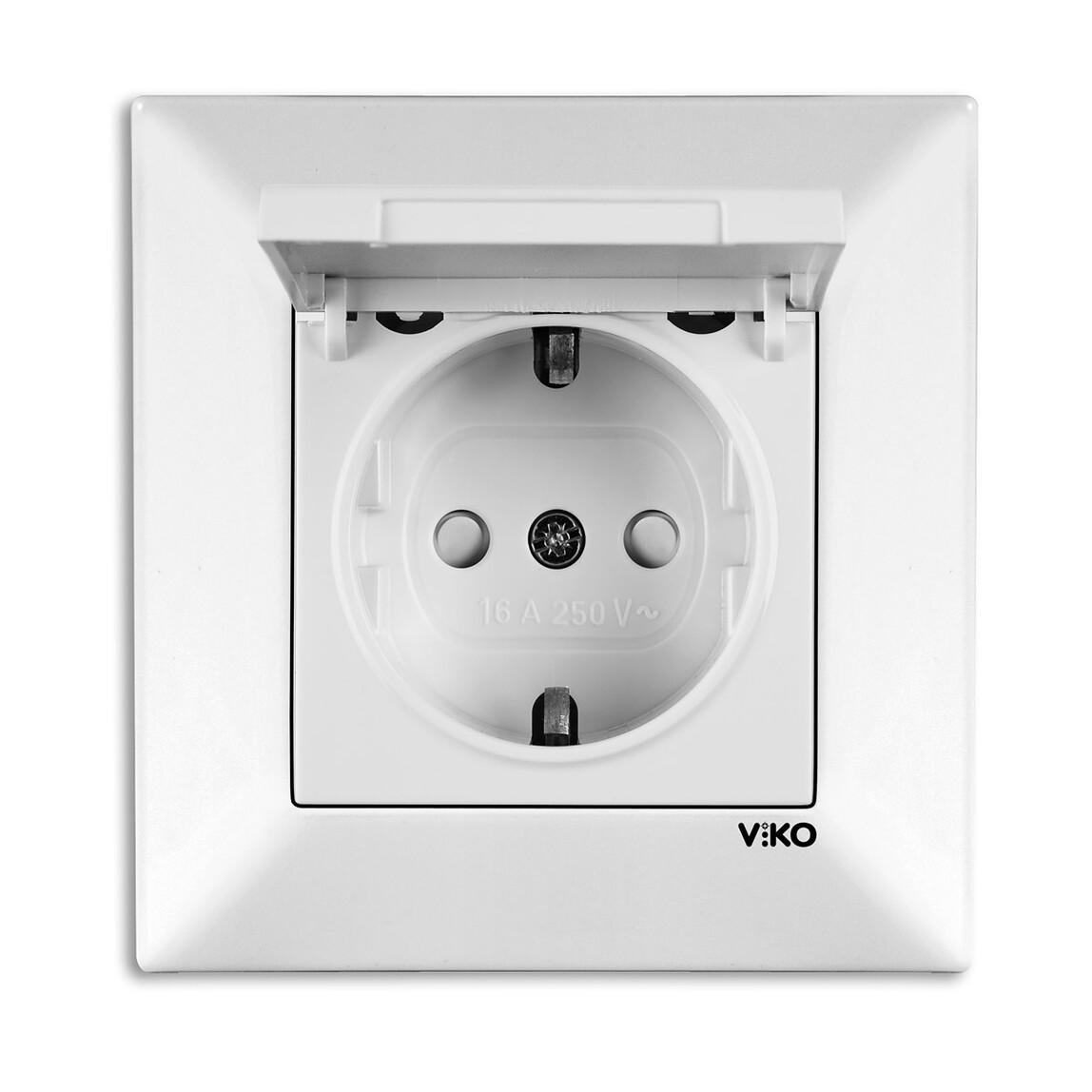 پریز برق ارتدار با درب و محافظ کودک ویکو مدل Meridian