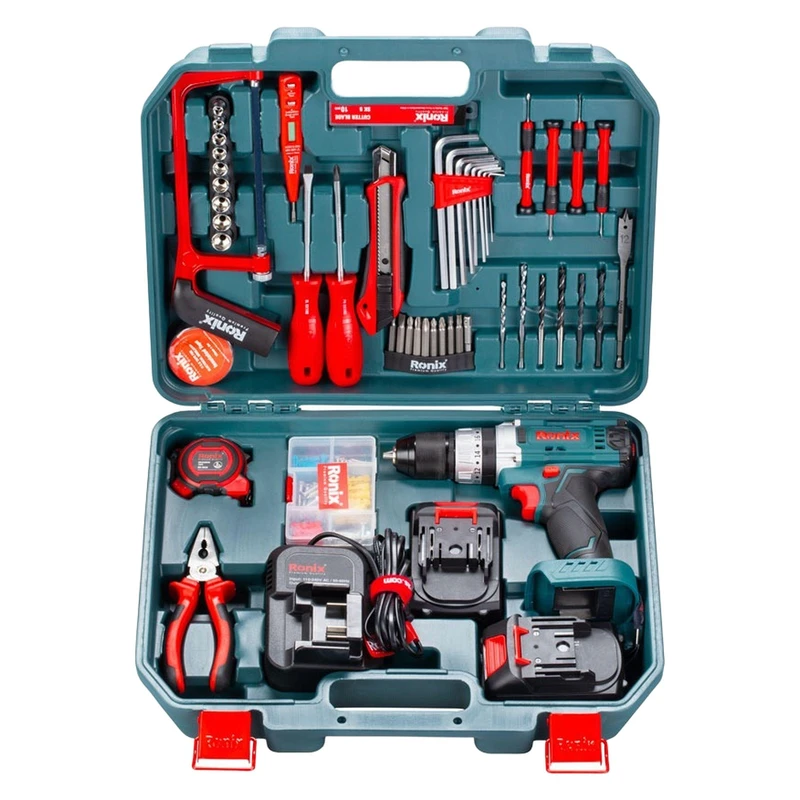 کیت دریل شارژی 20 ولت 53 پارچه رونیکس مدل RS-8620